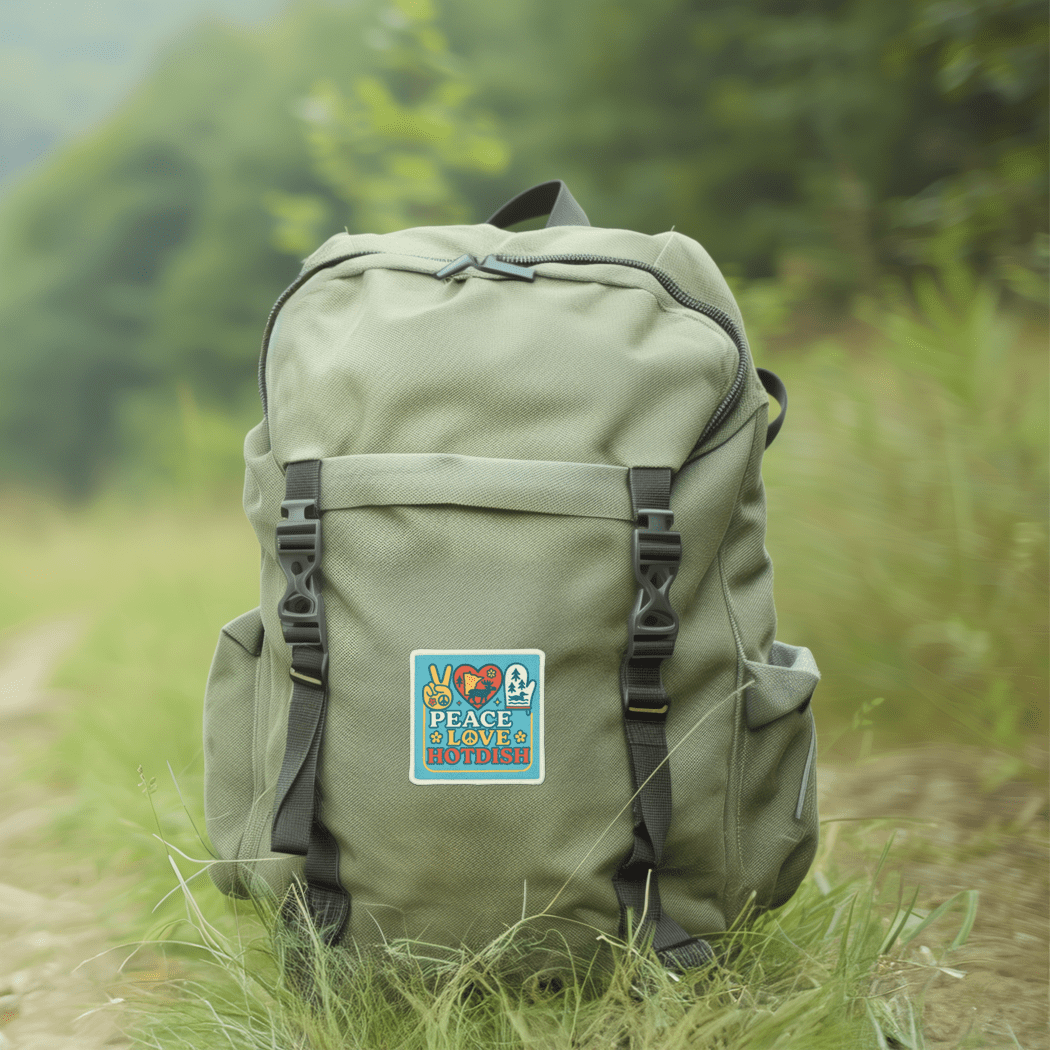 "Peace, Love, Hotdish" Minnesota Iron On Sublimation Patch  - Wander Together Outfitters