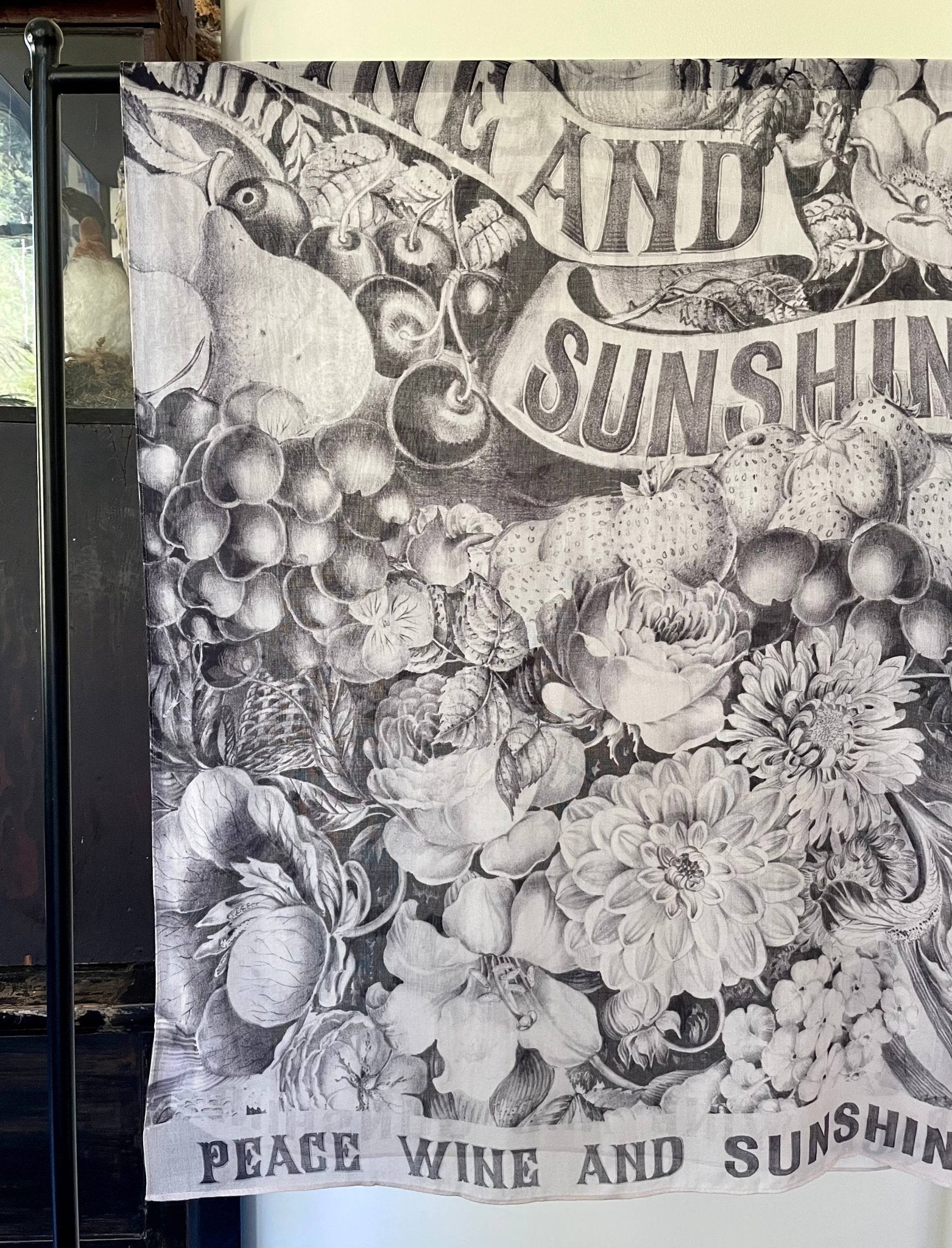"Peace Wine & Sunshine" Printed Bamboo Scarf (SALE) - Wander Together Outfitters