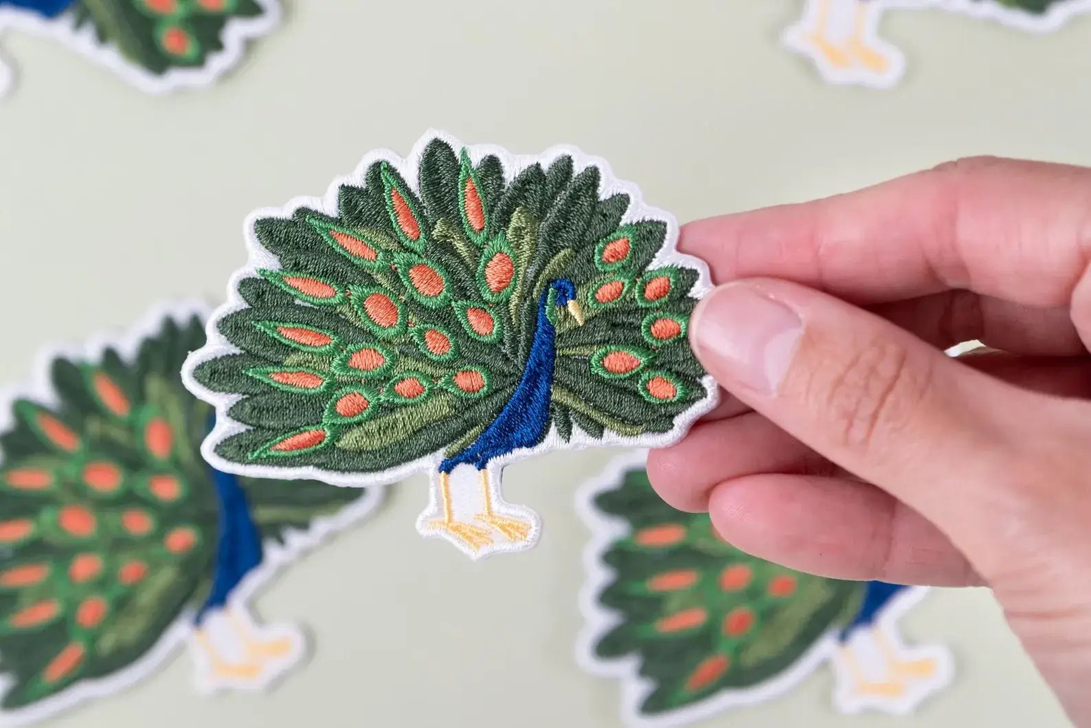Peacock Embroidered Iron On Patch Bird Feather Hats Jackets - Wander Together Outfitters