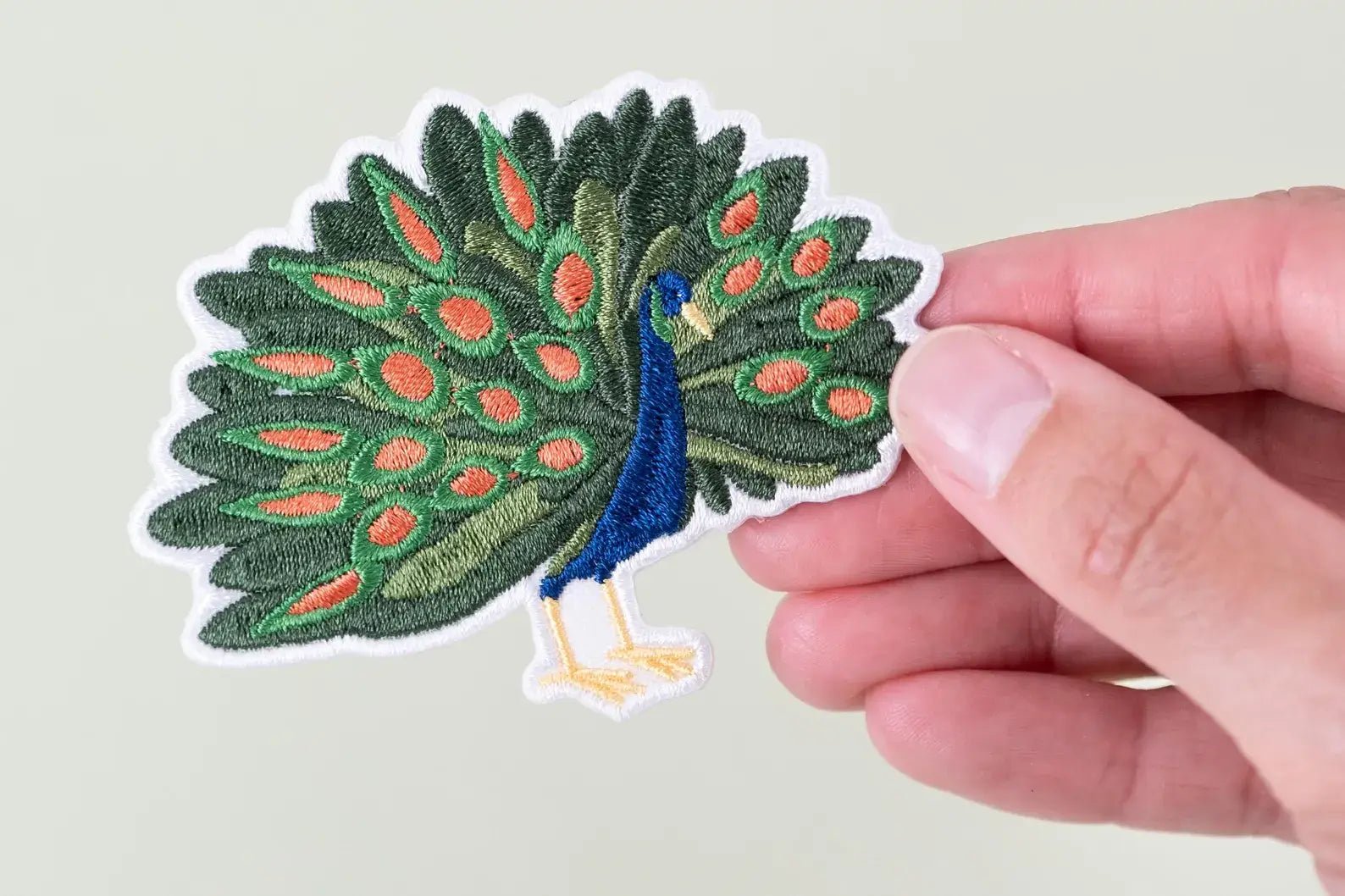 Peacock Embroidered Iron On Patch Bird Feather Hats Jackets - Wander Together Outfitters