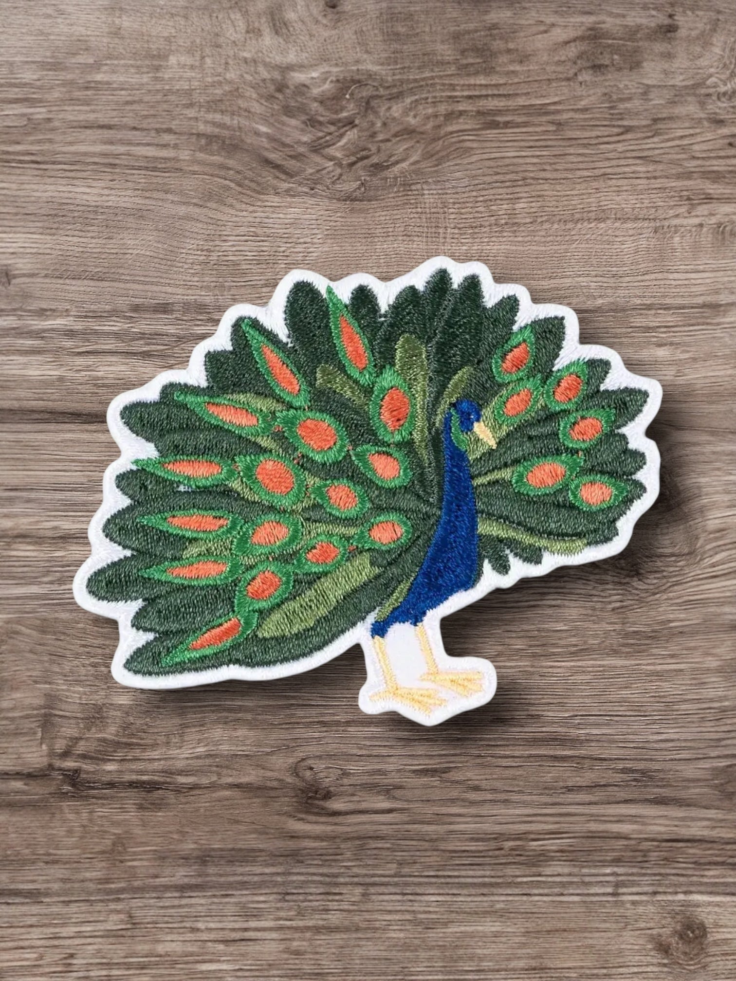 Peacock Embroidered Iron On Patch Bird Feather Hats Jackets - Wander Together Outfitters