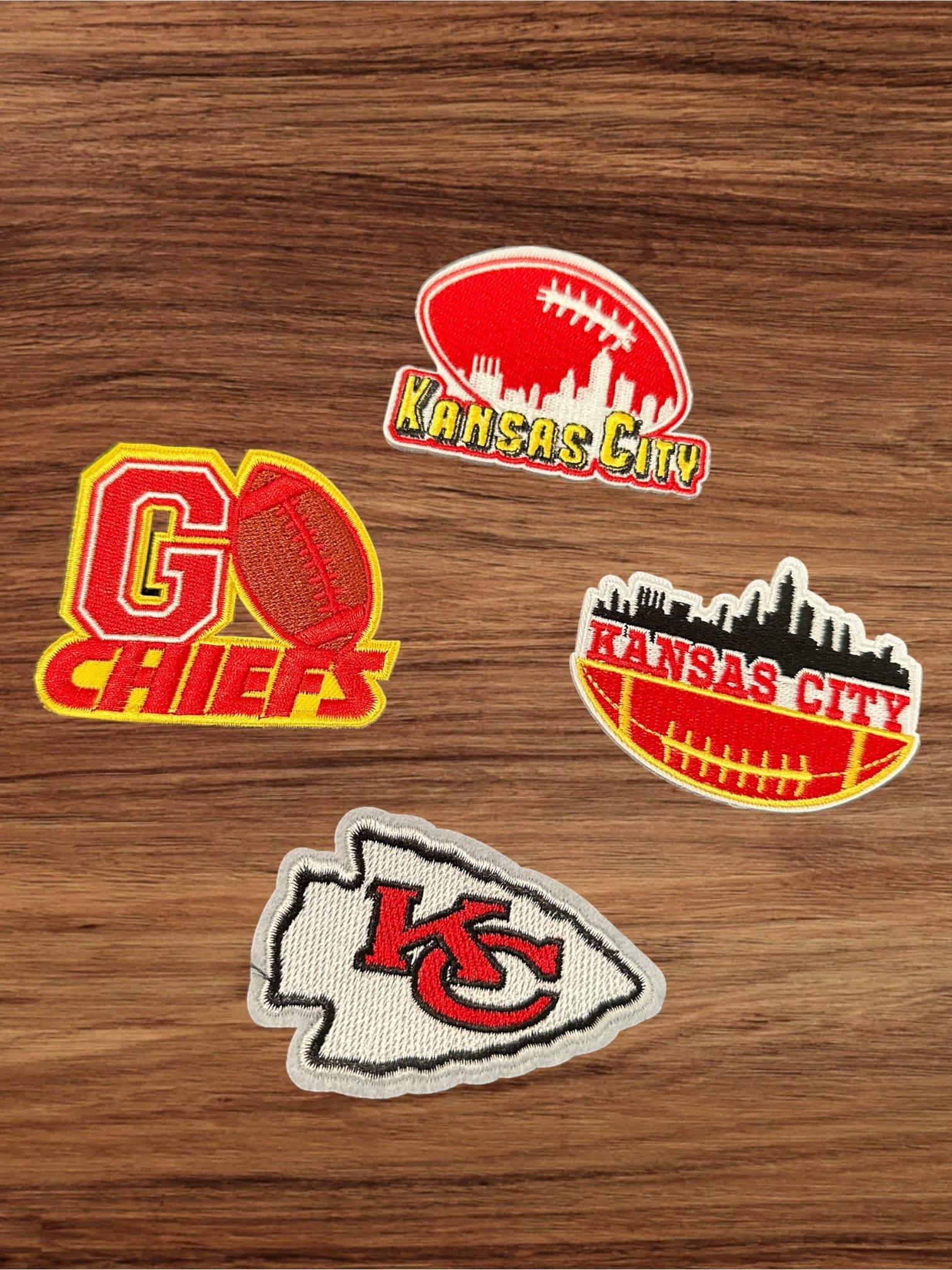 (Pick Your City) Themed Football Iron On Patches - Wander Together Outfitters