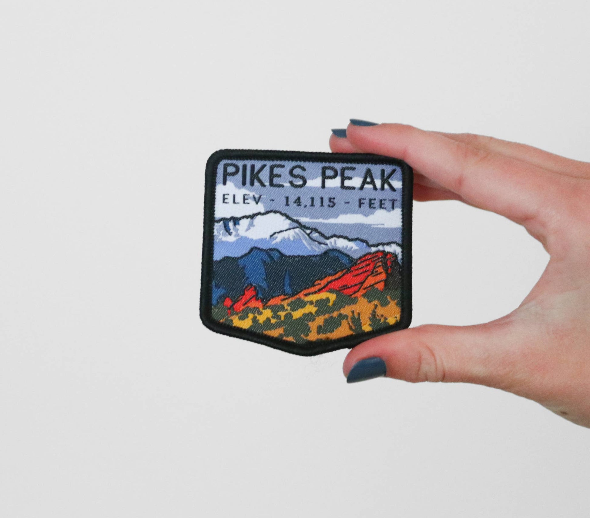 Pikes Peak Colorado Embroidered Iron On Patch - Wander Together Outfitters