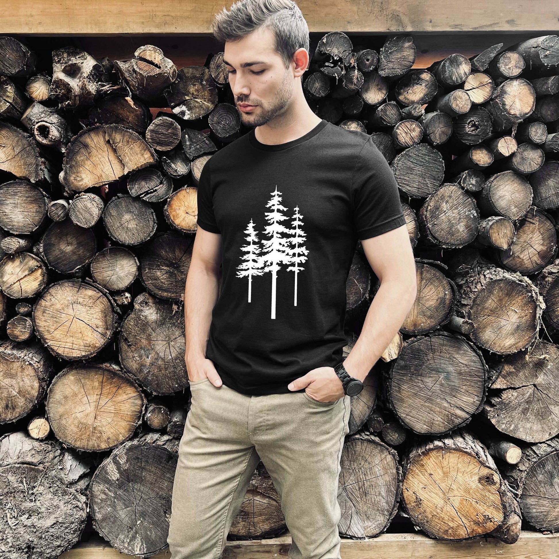Pine Trees Graphic Tee (CLEARANCE - LAST ONES) - Wander Together Outfitters