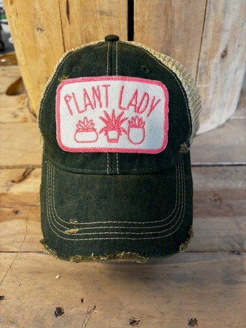 Plant Lady Distressed Mesh Snapback Baseball Cap - Wander Together Outfitters