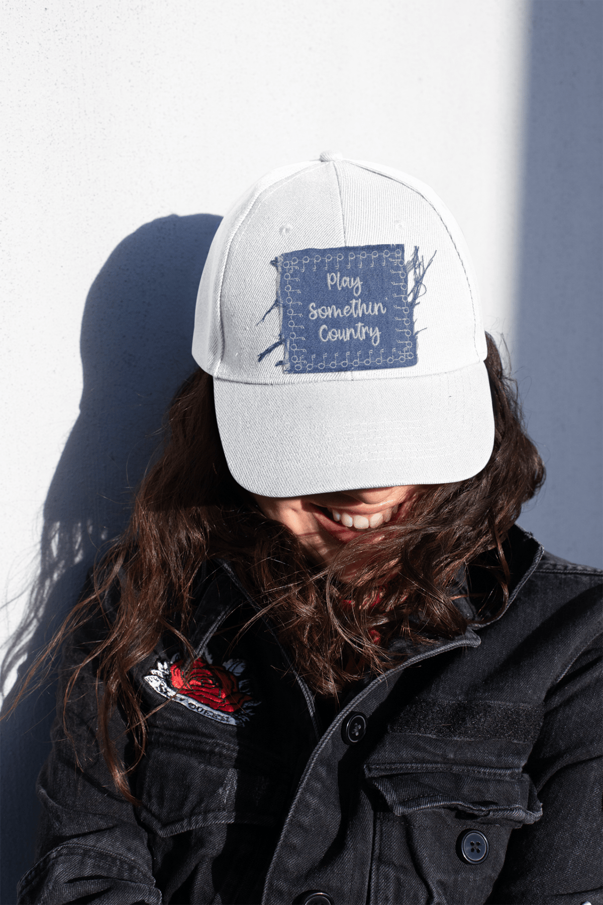 “Play Something Country”Denim Embroidered Iron On Patch - Wander Together Outfitters