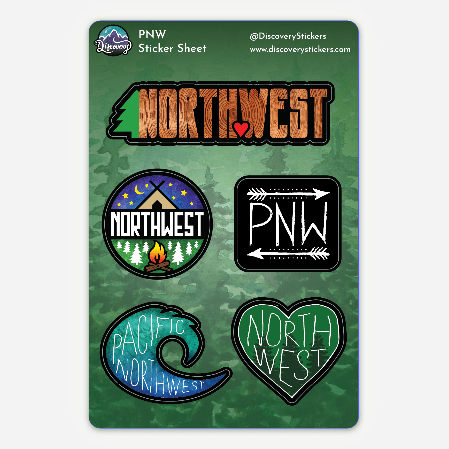 PNW Sticker Sheet - Wander Together Outfitters