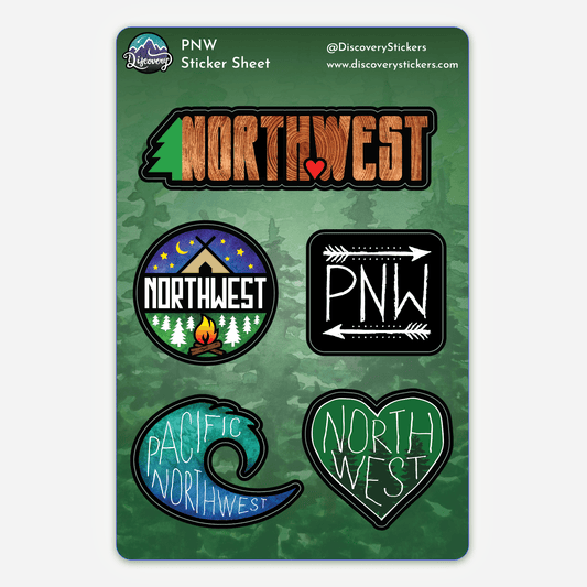 PNW Sticker Sheet - Wander Together Outfitters