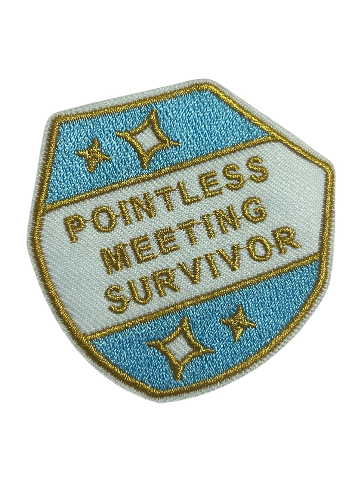 “Pointless Meeting Survivor” Iron On Patch - Wander Together Outfitters