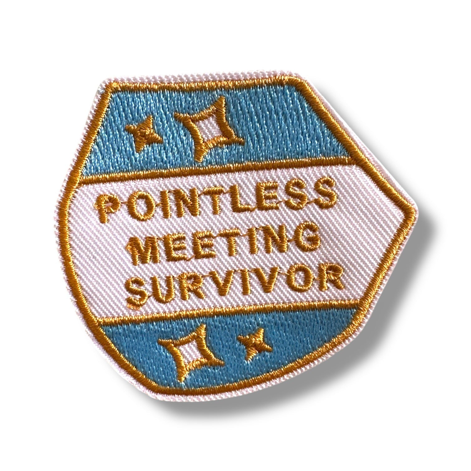 “Pointless Meeting Survivor” Iron On Patch - Wander Together Outfitters
