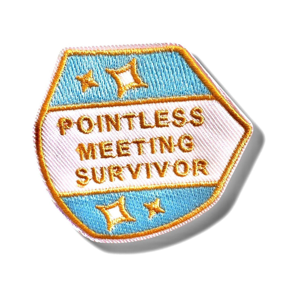 “Pointless Meeting Survivor” Iron On Patch - Wander Together Outfitters