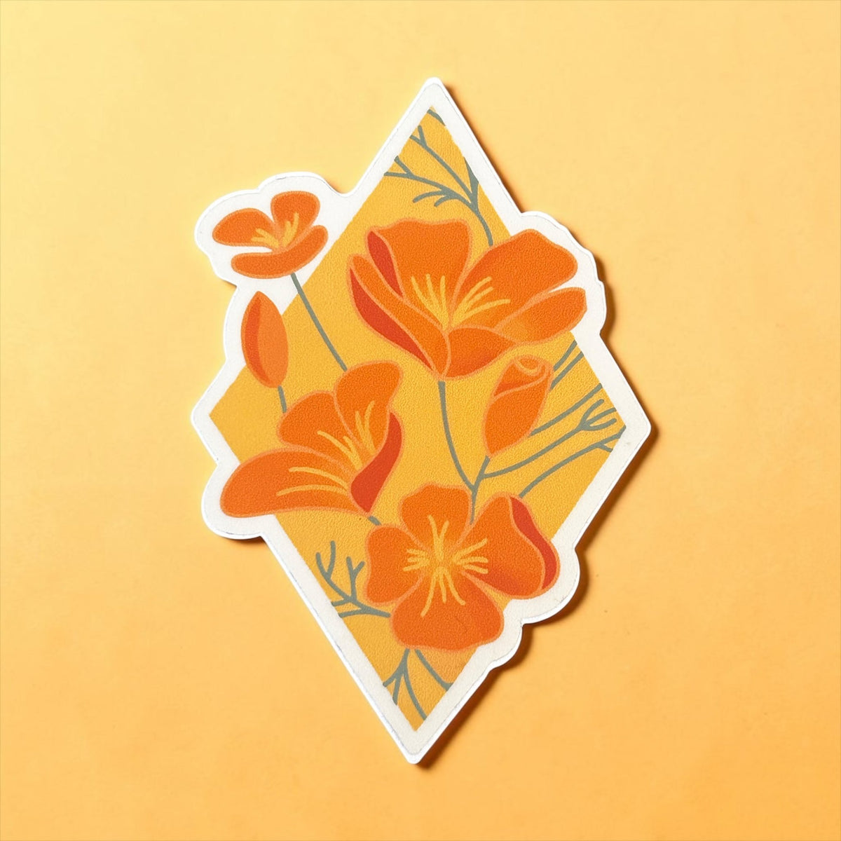 Poppies Diamond Vinyl Sticker - Wander Together Outfitters