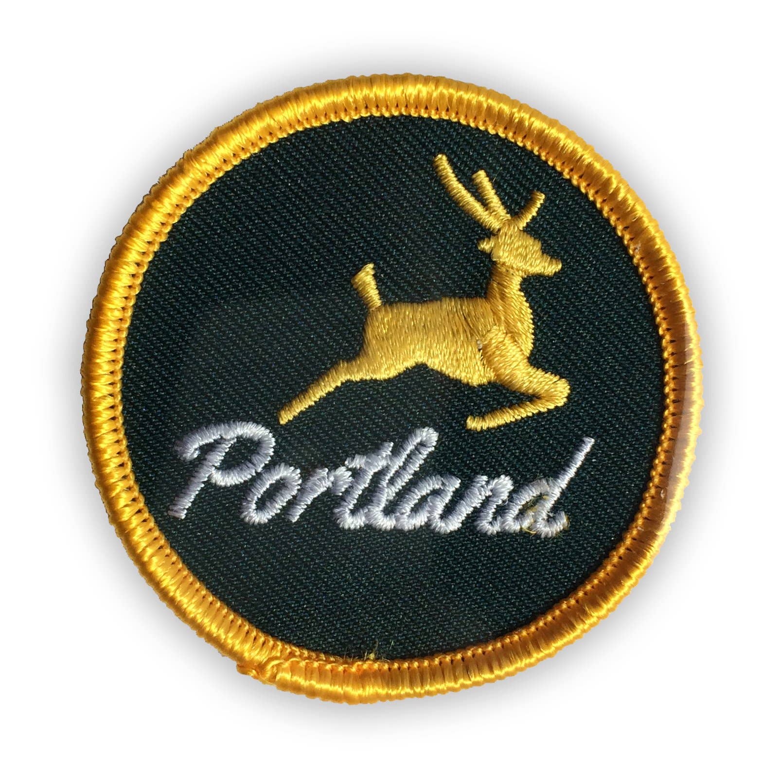 Portland Stag Iron On Embroidered Patch - Wander Together Outfitters