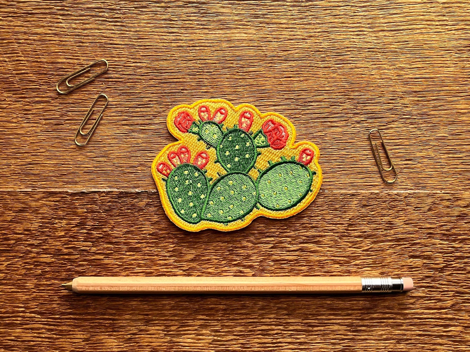 Prickly Pear Embroidered Iron On Patch - Wander Together Outfitters