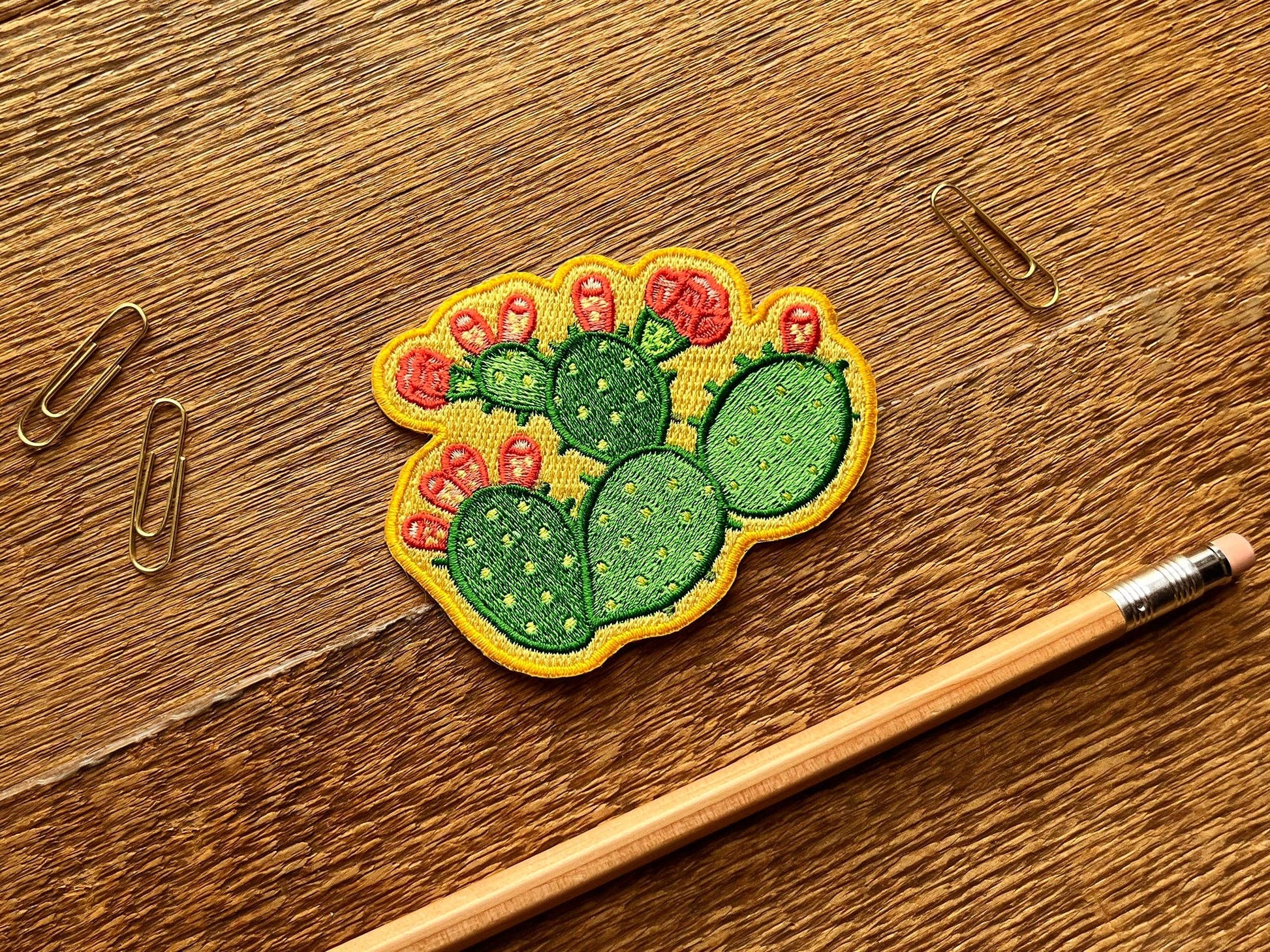 Prickly Pear Embroidered Iron On Patch - Wander Together Outfitters