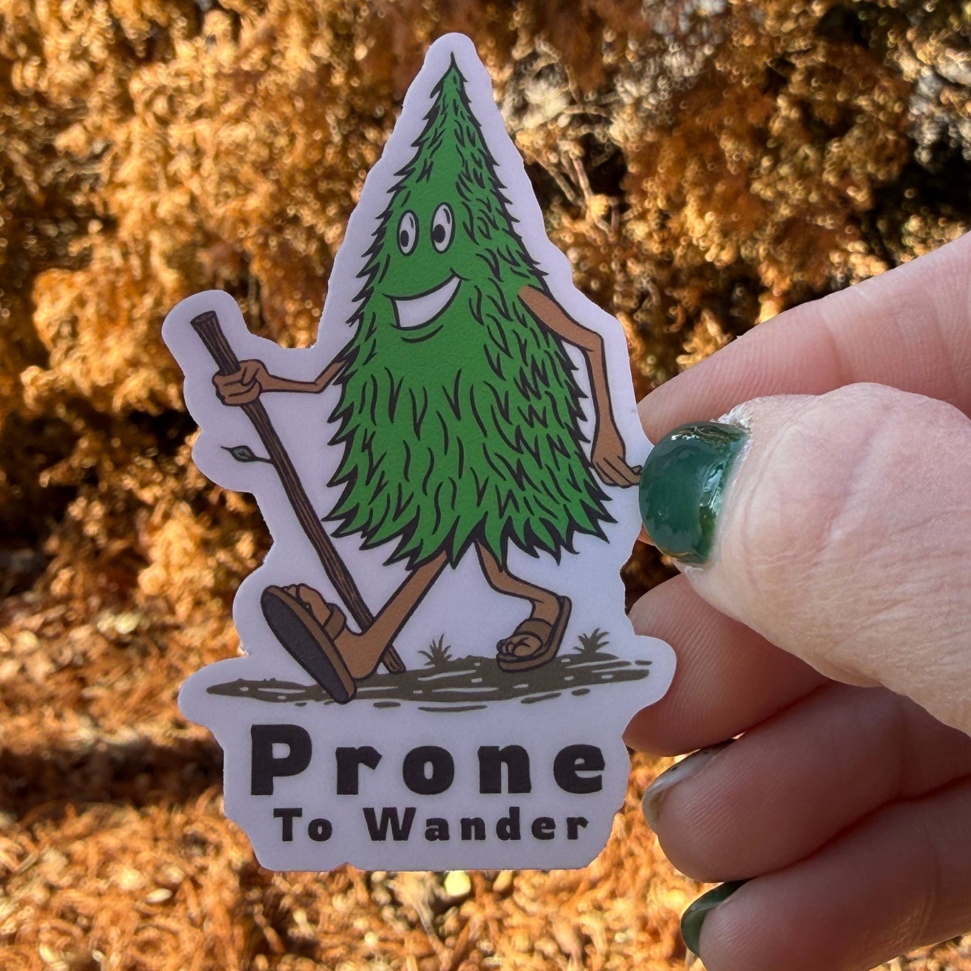 "Prone To Wander" Hiking Tree 3" Vinyl Sticker - Wander Together Outfitters