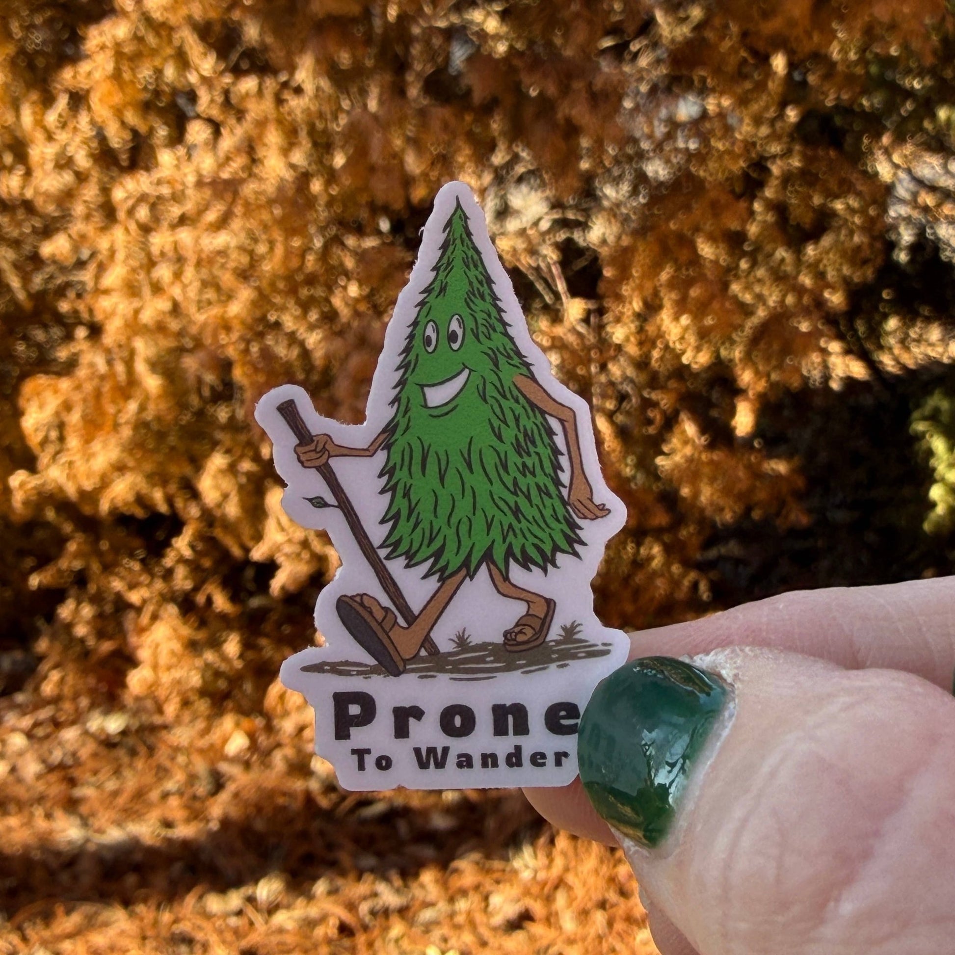"Prone To Wander" Hiking Tree 3" Vinyl Sticker - Wander Together Outfitters