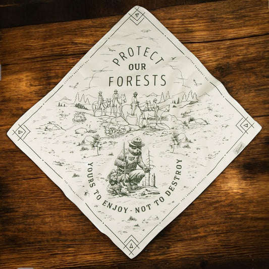 "Protect Our Forests" Smokey Bear Bandana - Wander Together Outfitters