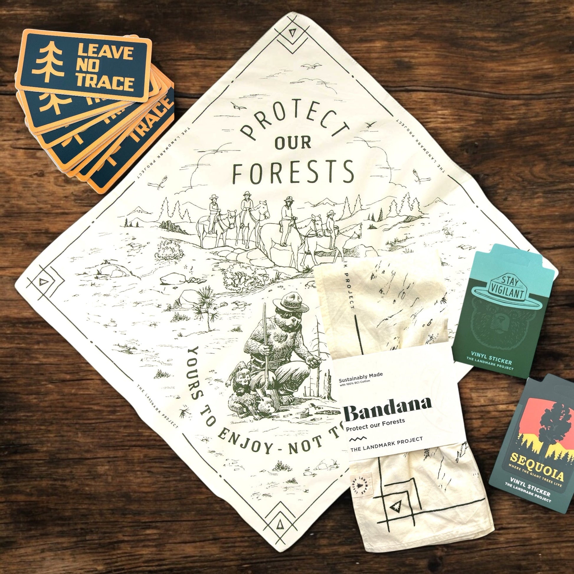 "Protect Our Forests" Smokey Bear Bandana - Wander Together Outfitters