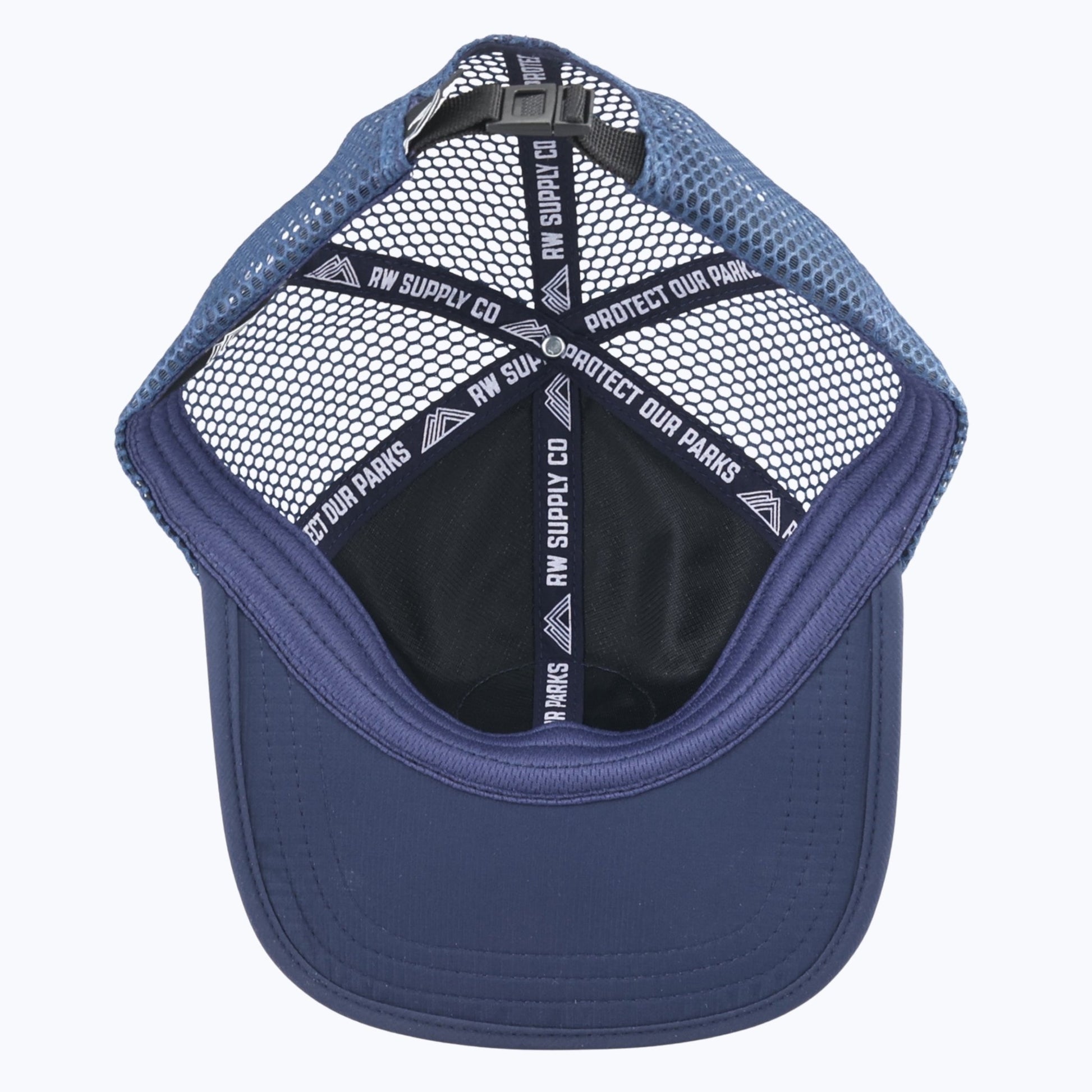 "Protect Our Parks" Bear Mesh Strapback Tech Cap - Navy - Wander Together Outfitters