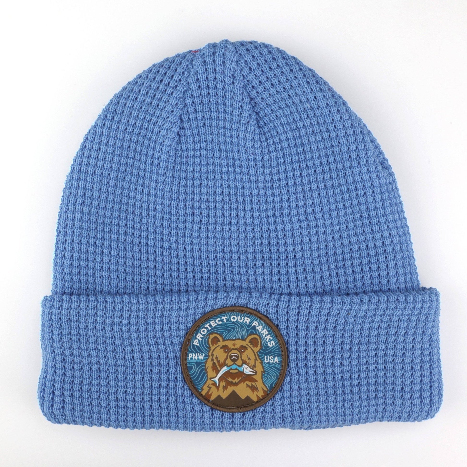 "Protect Our Parks" Bear Recycled Waffle Beanie - Wander Together Outfitters