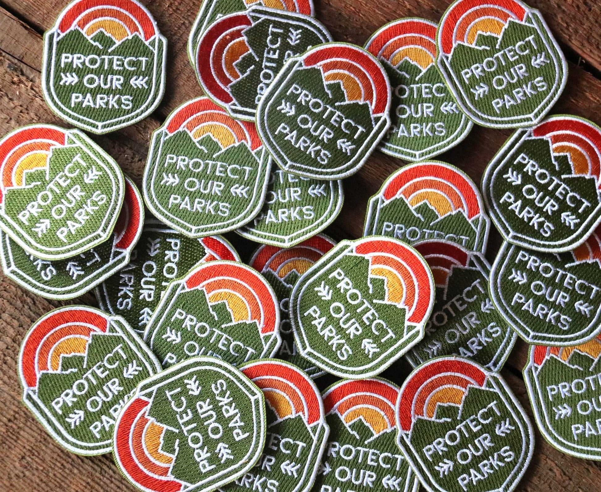 "Protect Our Parks" Iron On Embroidered Patch - Wander Together Outfitters