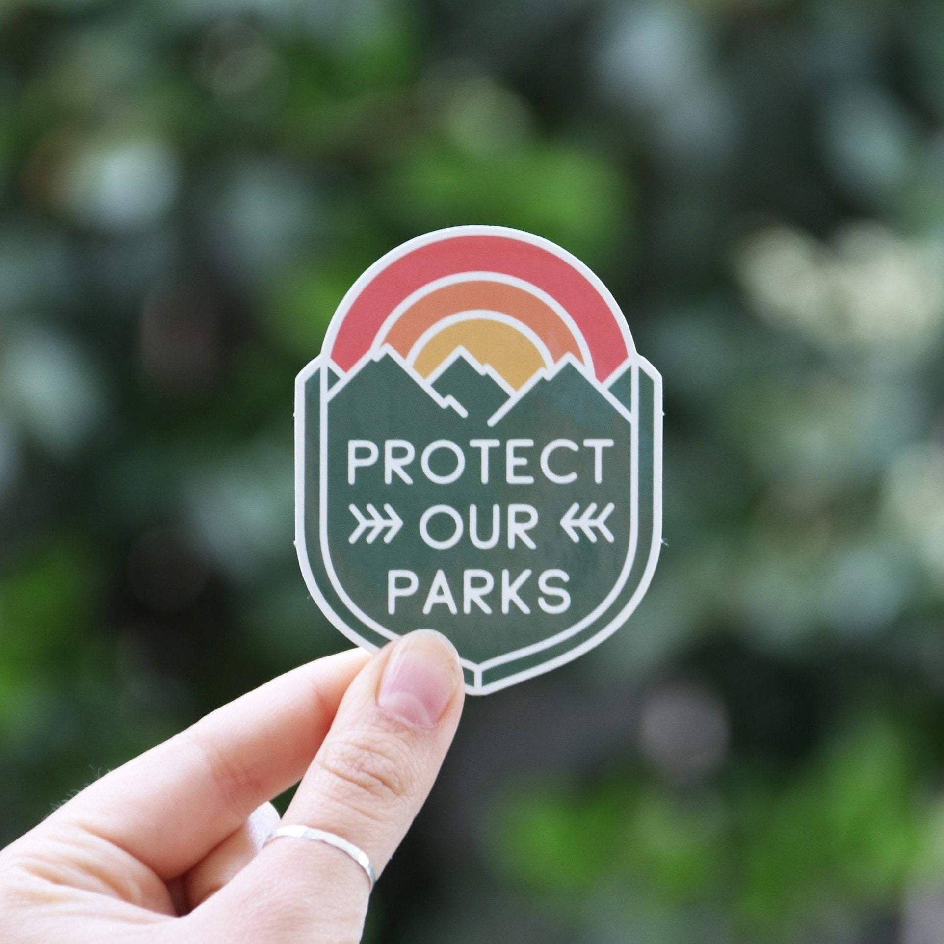 “Protect Our Parks” Vinyl Sticker - Wander Together Outfitters