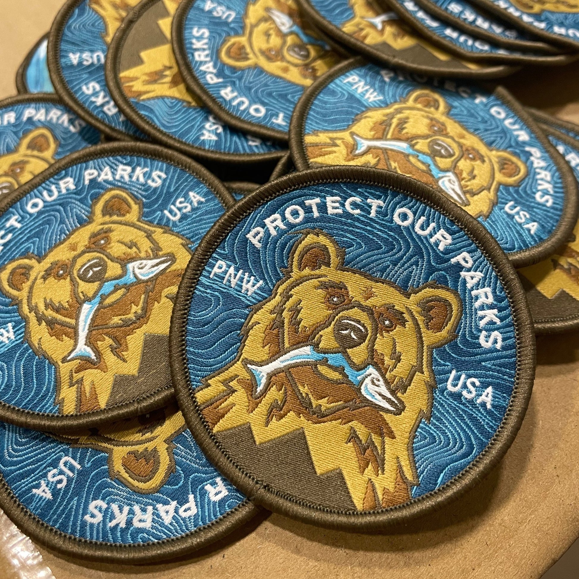 "Protect Our Parks"Iron On or Sew On Bear Patch - Wander Together Outfitters