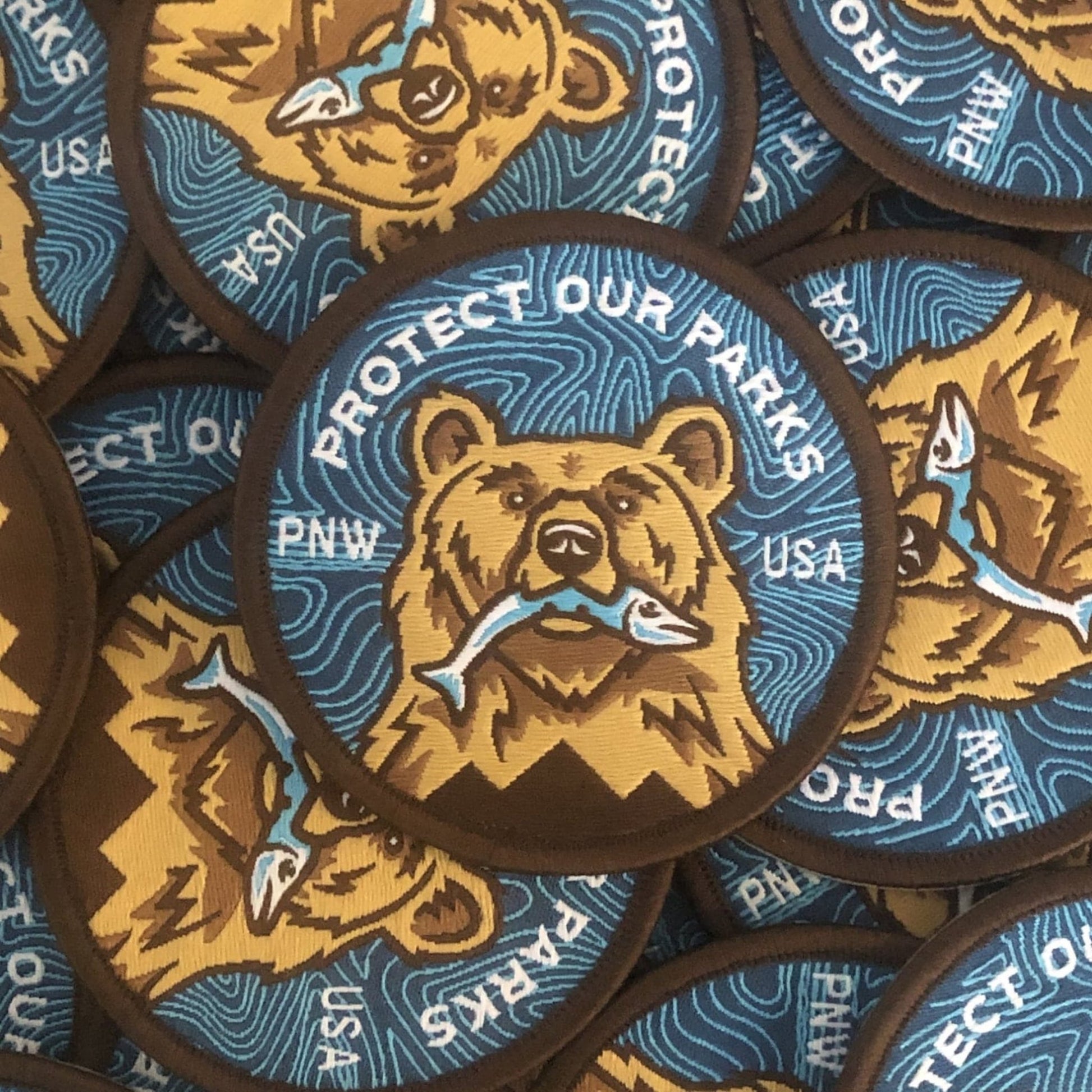 "Protect Our Parks"Iron On or Sew On Bear Patch - Wander Together Outfitters
