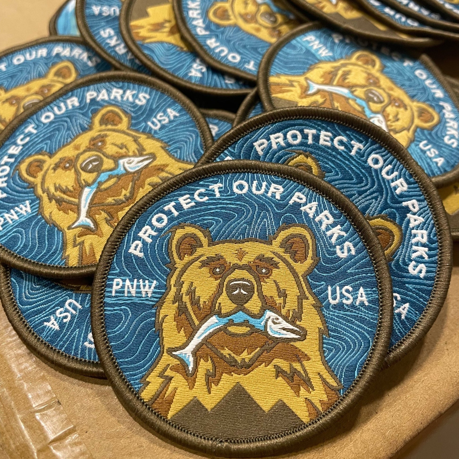 "Protect Our Parks"Iron On or Sew On Bear Patch - Wander Together Outfitters