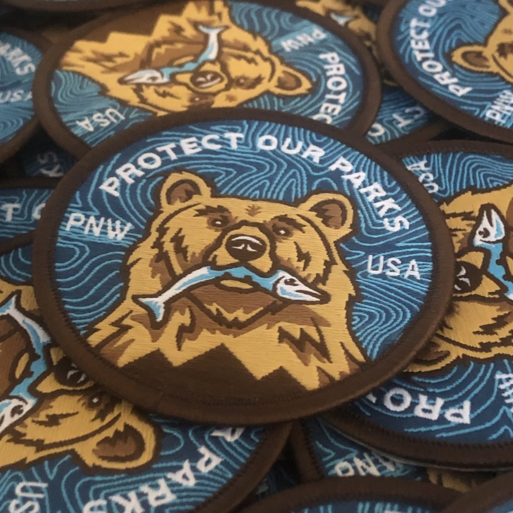 "Protect Our Parks"Iron On or Sew On Bear Patch - Wander Together Outfitters