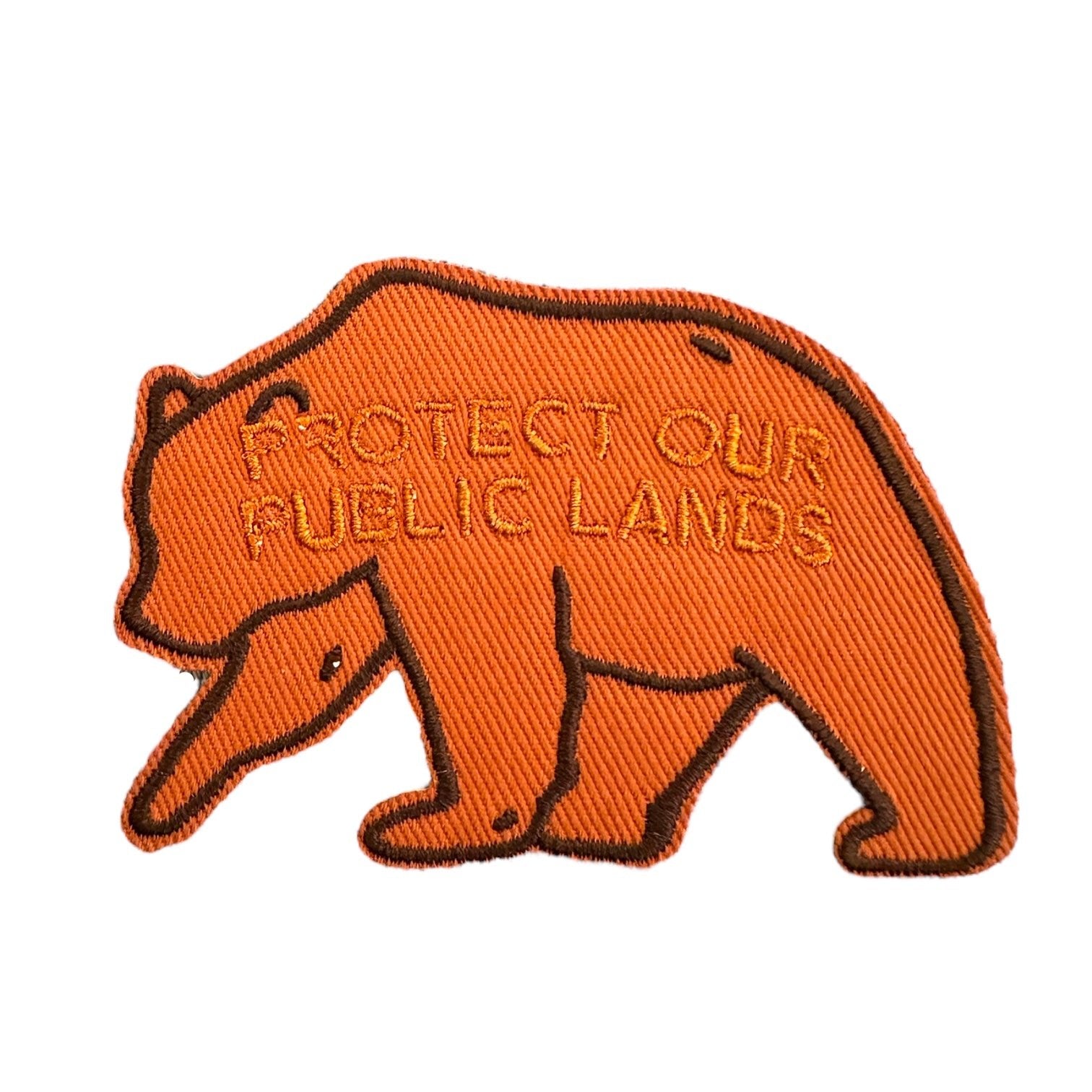“Protect Our Public Lands” Iron On Bear Patch - Wander Together Outfitters