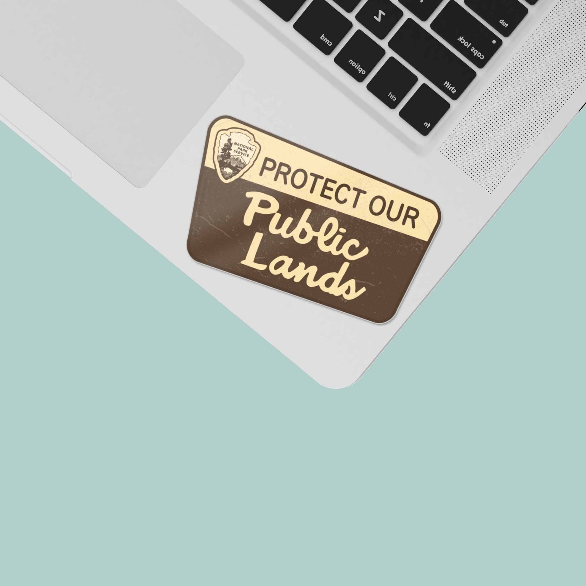 "Protect Our Public Lands" Sticker - Vintage National Park Sign - Wander Together Outfitters