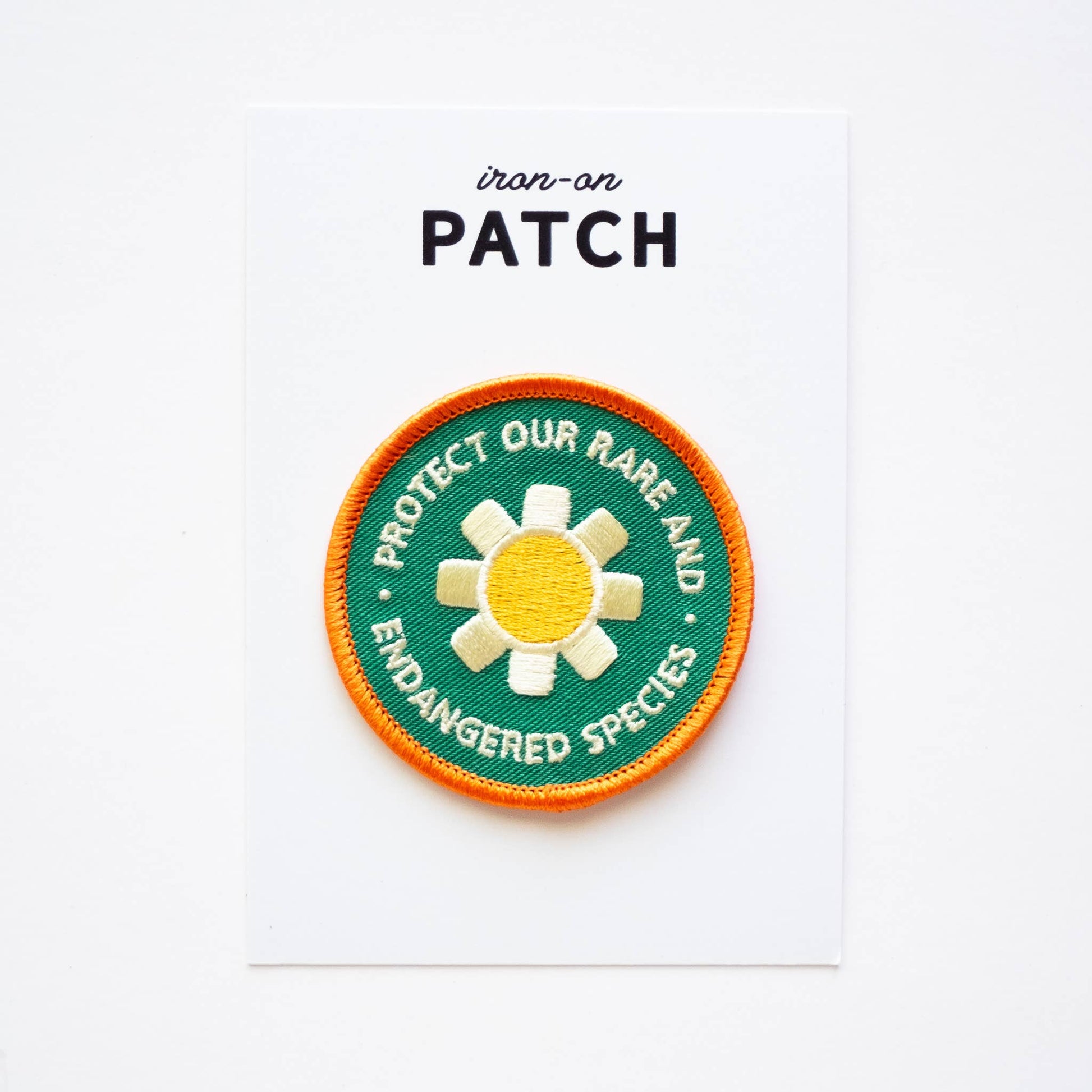 "Protect Our Rare and Endangered Species" Iron on Patch - Wander Together Outfitters