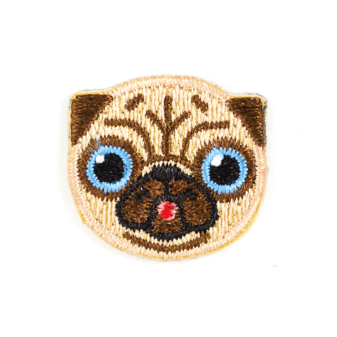 Pug Dog Embroidered Sticker Patch - Wander Together Outfitters