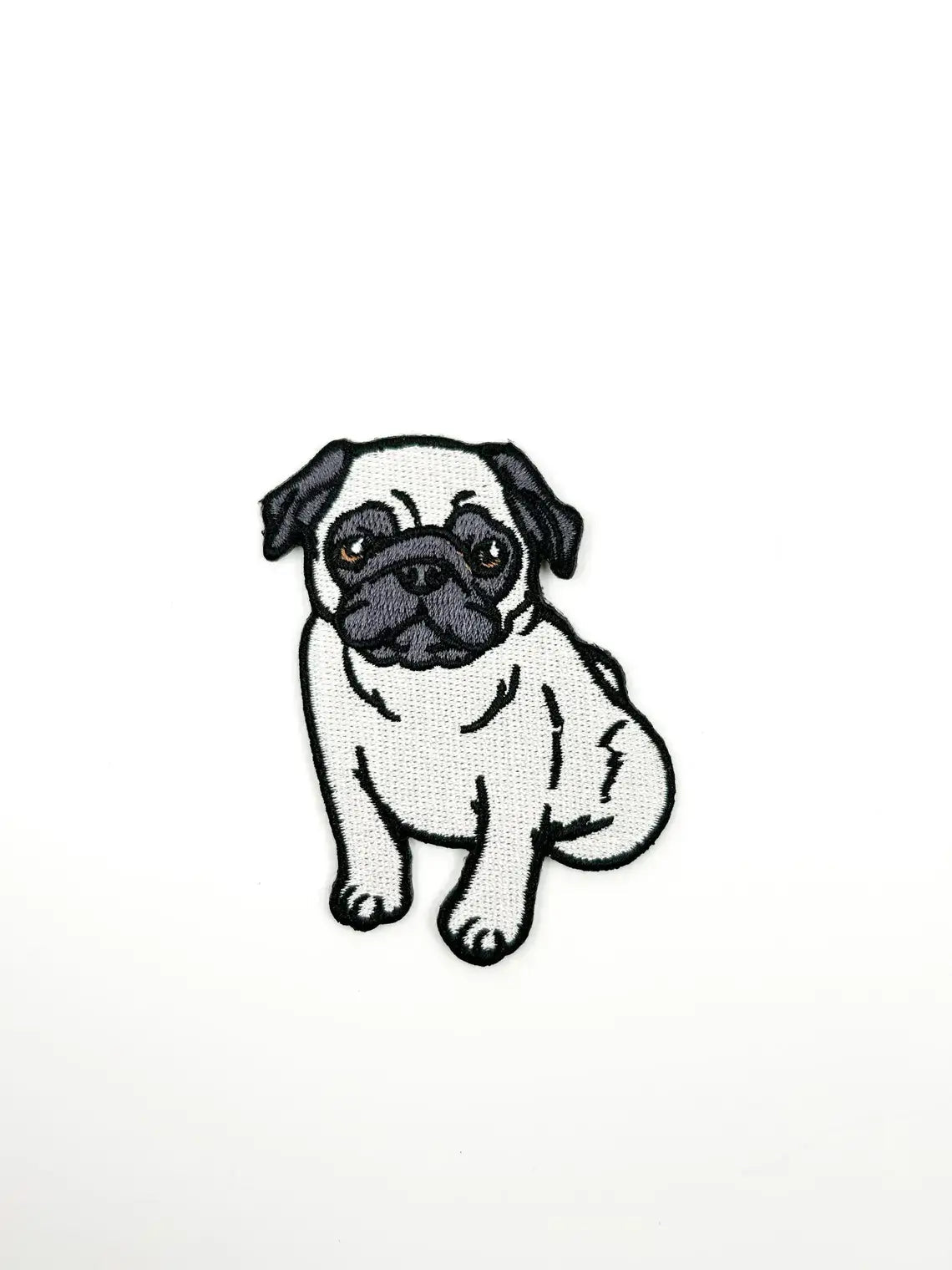 Pug Embroidered Iron - On Patch Cute Dog, Pet Lover, Puppy - Wander Together Outfitters