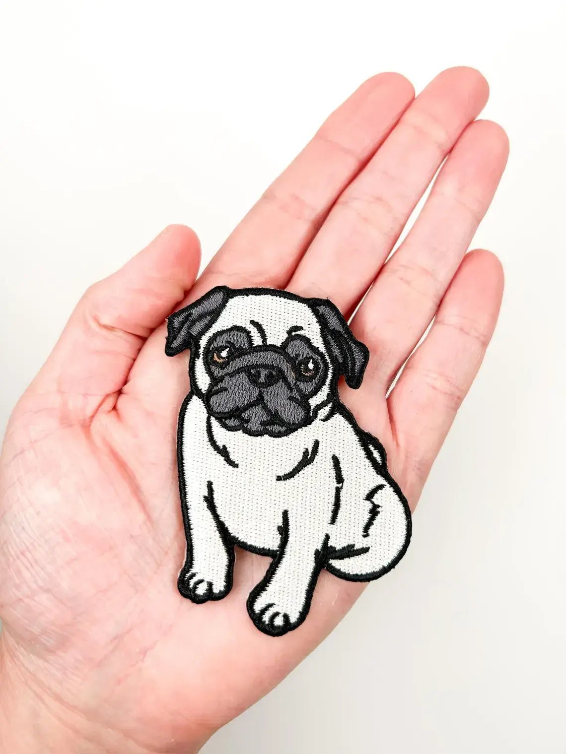 Pug Embroidered Iron - On Patch Cute Dog, Pet Lover, Puppy - Wander Together Outfitters