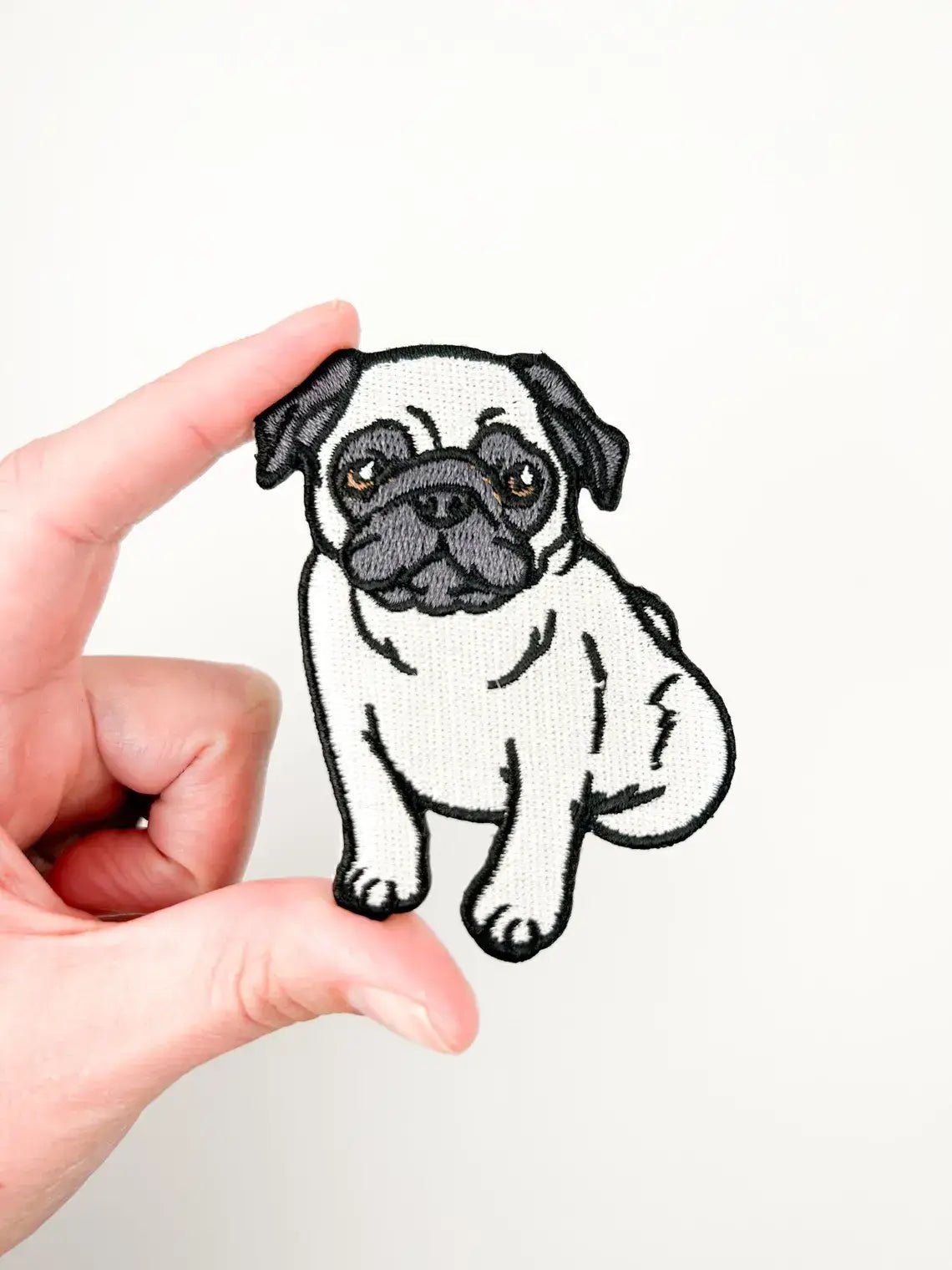 Pug Embroidered Iron - On Patch Cute Dog, Pet Lover, Puppy - Wander Together Outfitters
