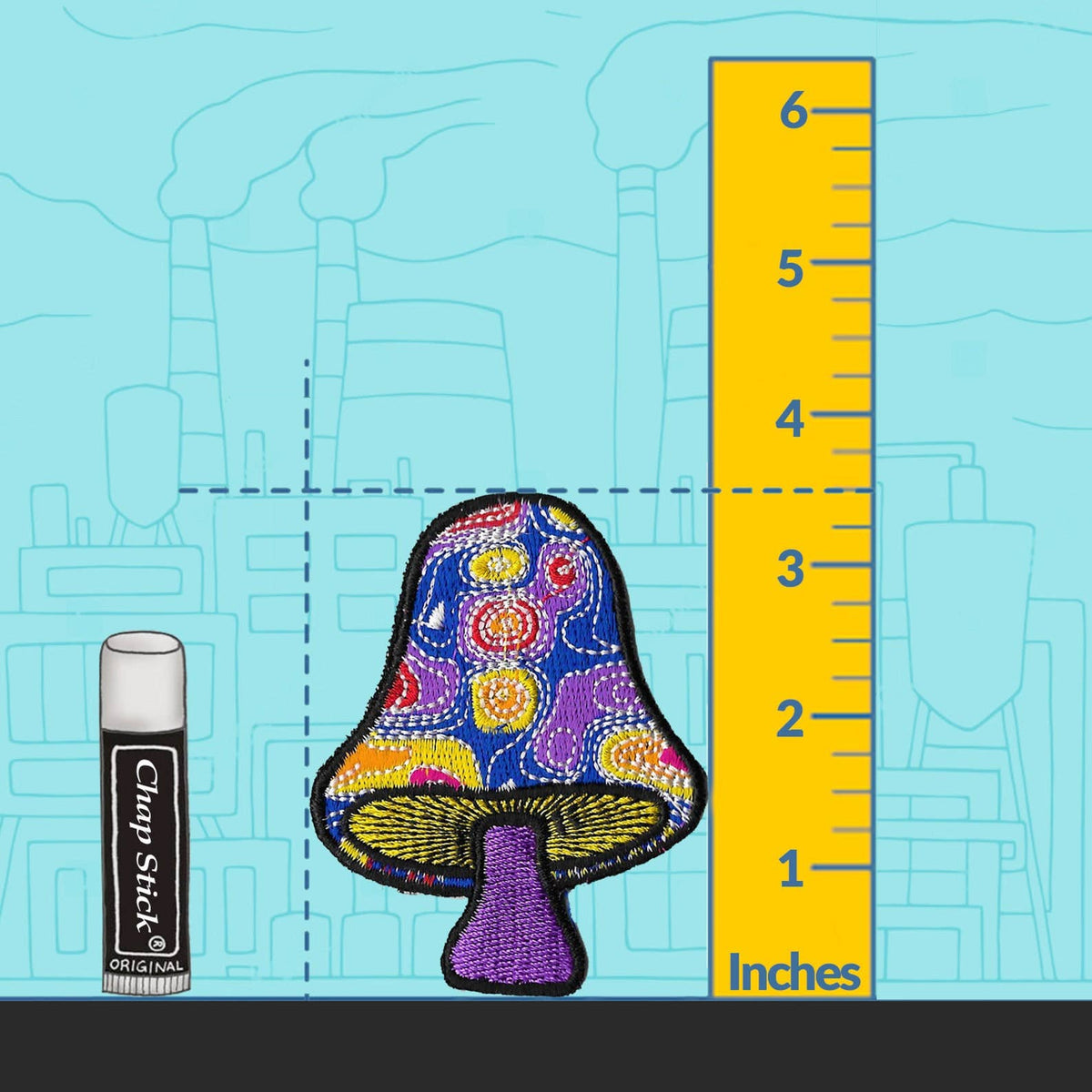 Purple Mushroom Iron On Patch - Wander Together Outfitters