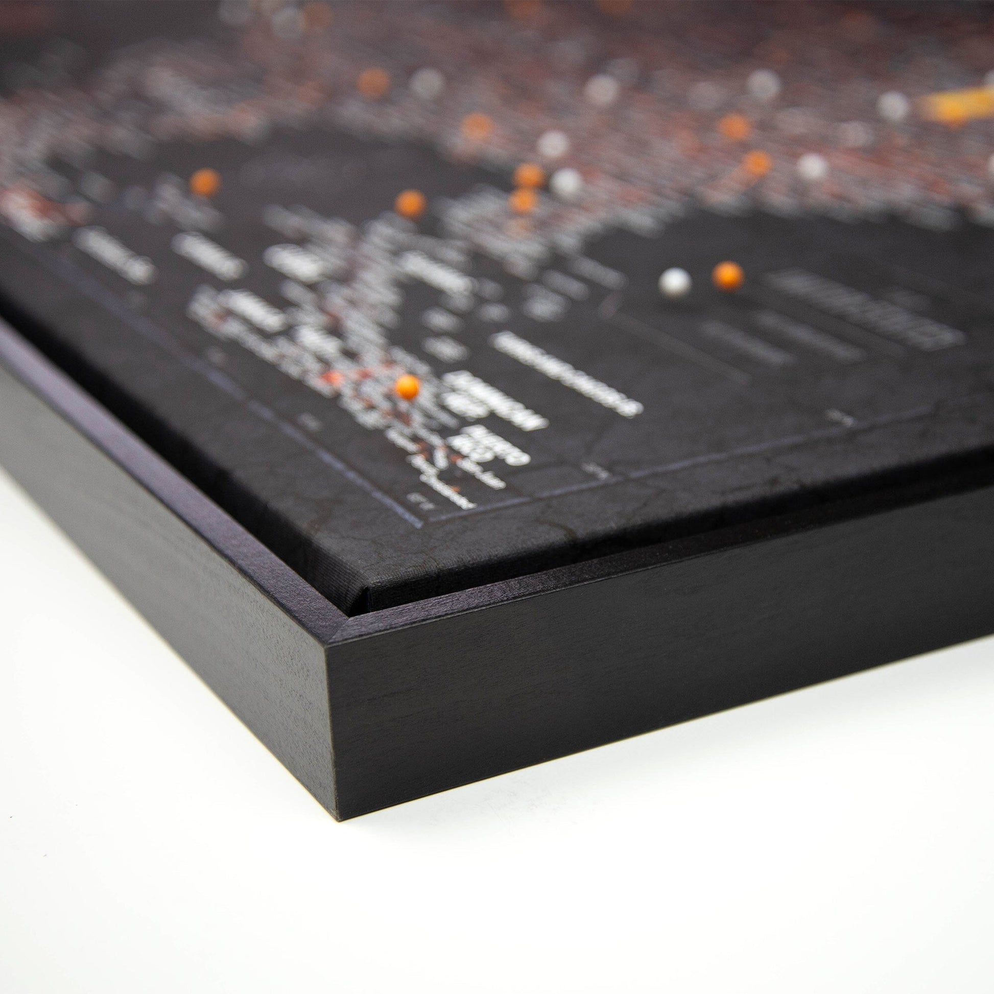 Push Pin USA Map Pin Board - Obsidian Inferno - Pins Included! - Wander Together Outfitters