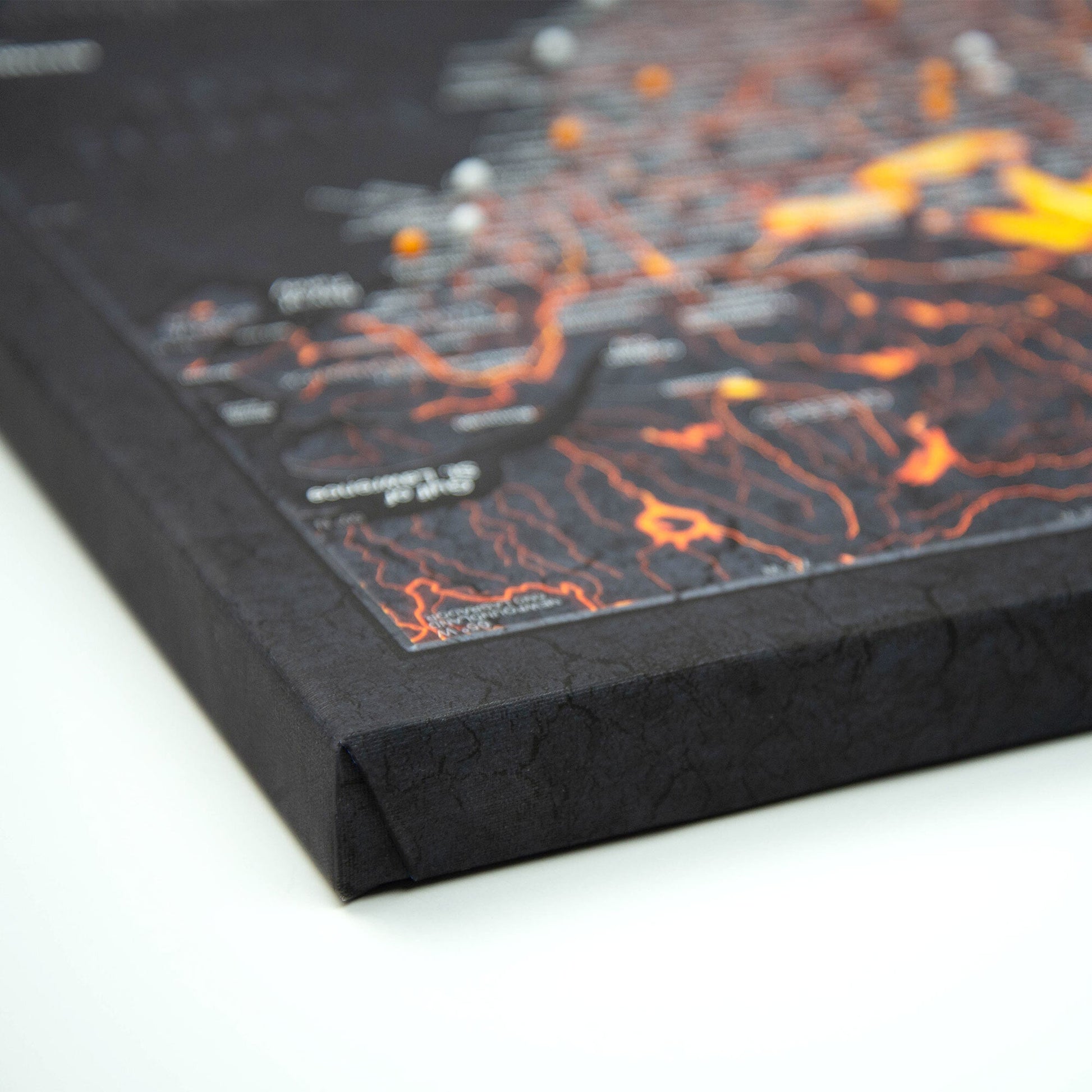 Push Pin USA Map Pin Board - Obsidian Inferno - Pins Included! - Wander Together Outfitters
