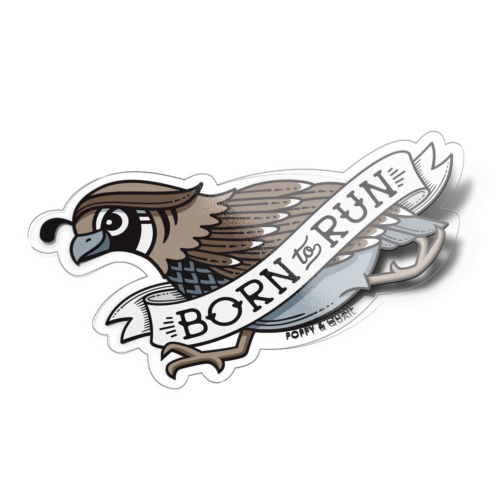 Quail "Born to Run" Vinyl Sticker - Wander Together Outfitters