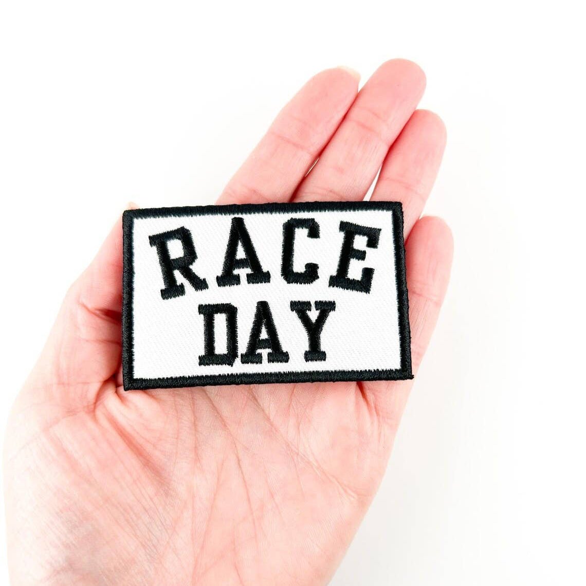 "Race Day" Embroidered Iron - On Patch Car Race, 5K, Marathon - Wander Together Outfitters