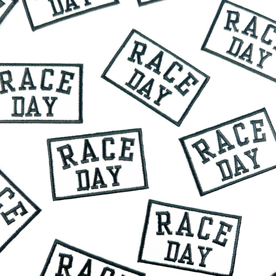 "Race Day" Embroidered Iron - On Patch Car Race, 5K, Marathon - Wander Together Outfitters
