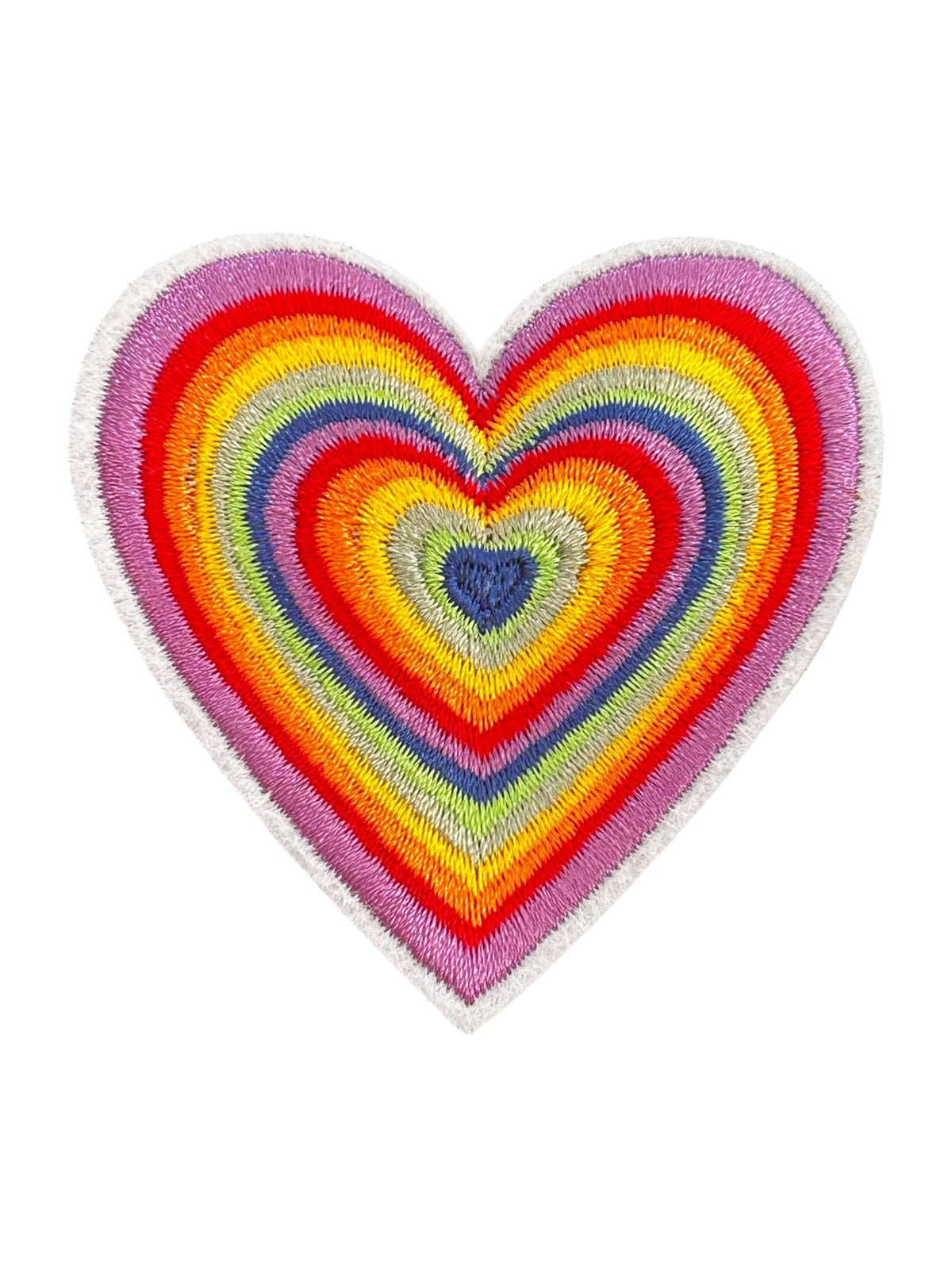 Rainbow Heart Iron On Patch - Wander Together Outfitters
