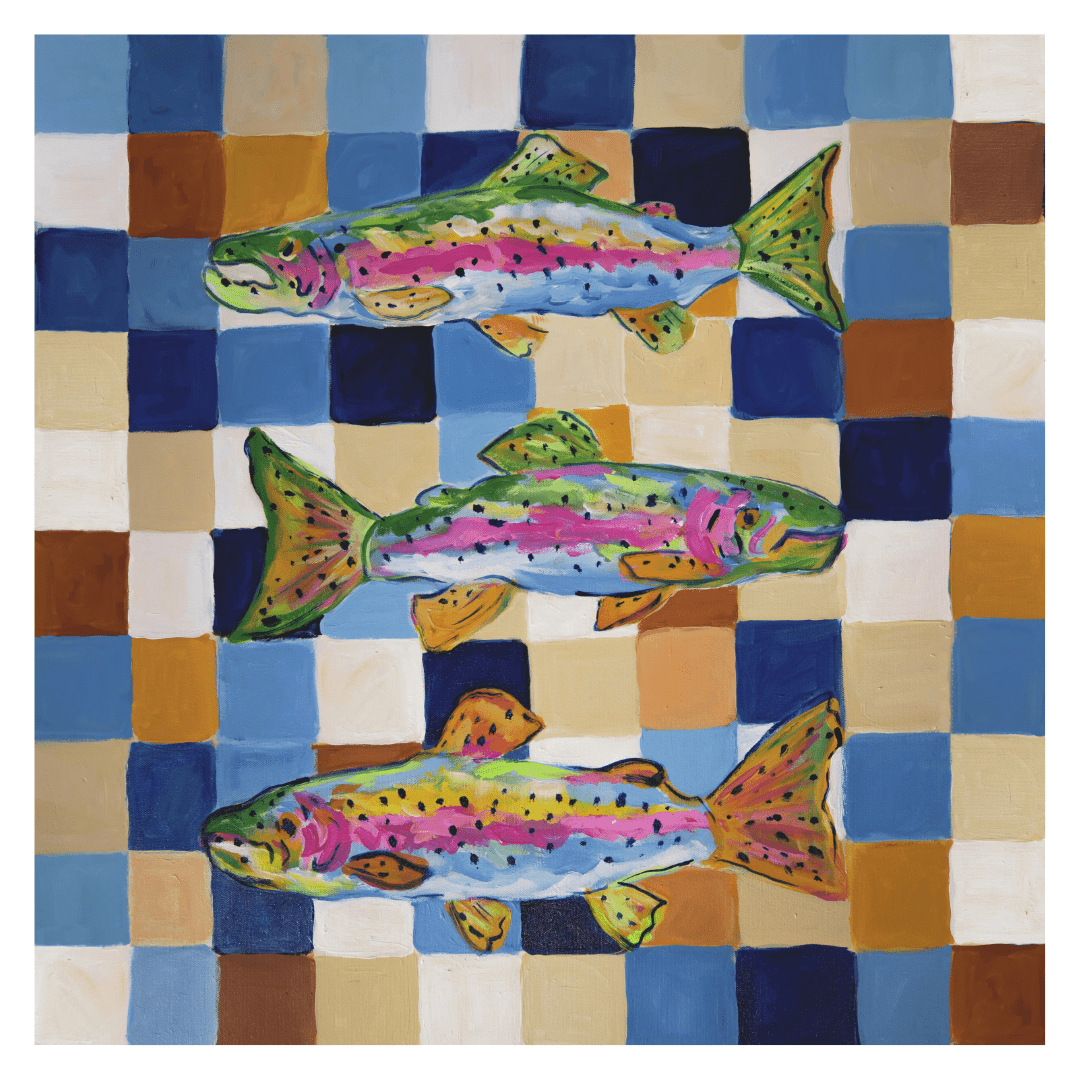 Rainbow Trout Cotton 22" Bandana (CLEARANCE) - Wander Together Outfitters