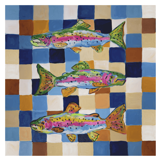 Rainbow Trout Cotton 22" Bandana (CLEARANCE) - Wander Together Outfitters