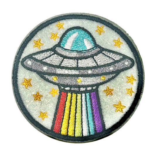 Rainbow UFO Iron On Patch - Wander Together Outfitters