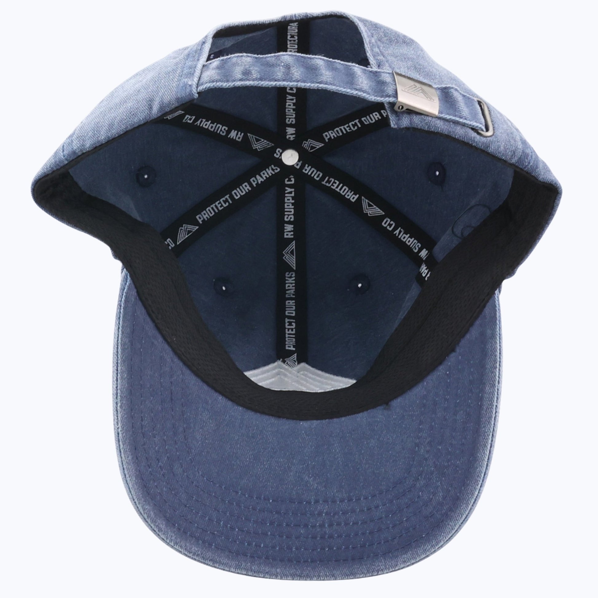 Rainier Watch Logo Vintage Wash Dad Cap - Denim - Wander Together Outfitters