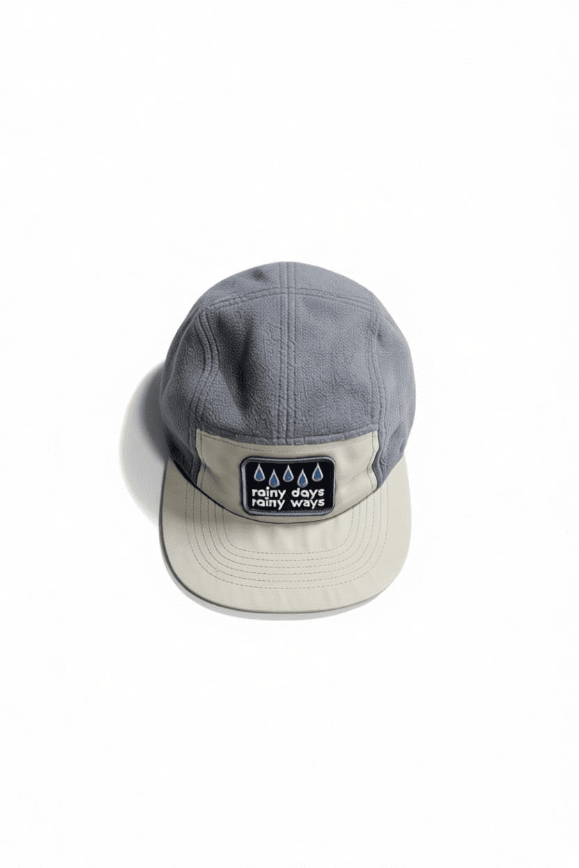 "Rainy Days Rainy Ways" Camp Style Fleece Five Panel Hat (CLEARANCE) - Wander Together Outfitters